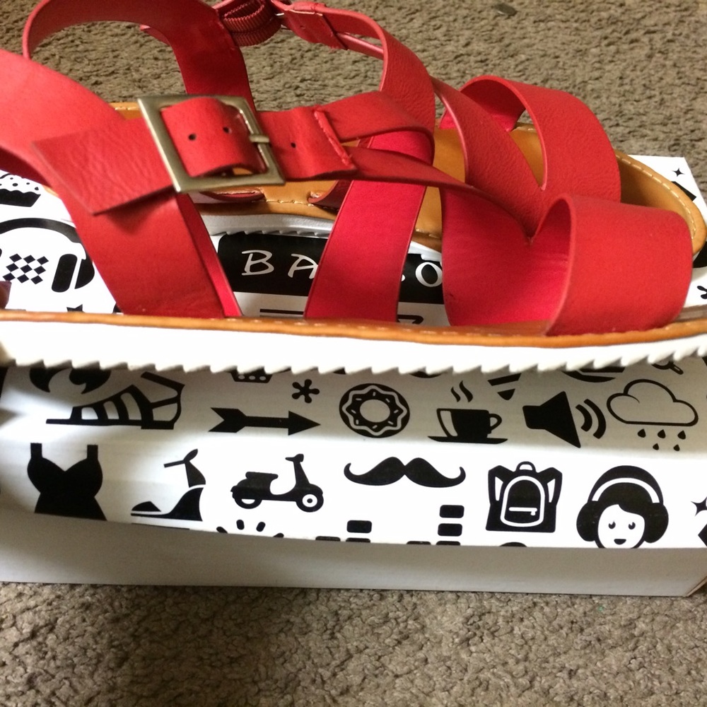 Bamboo Flat Strapped Ankle sandals